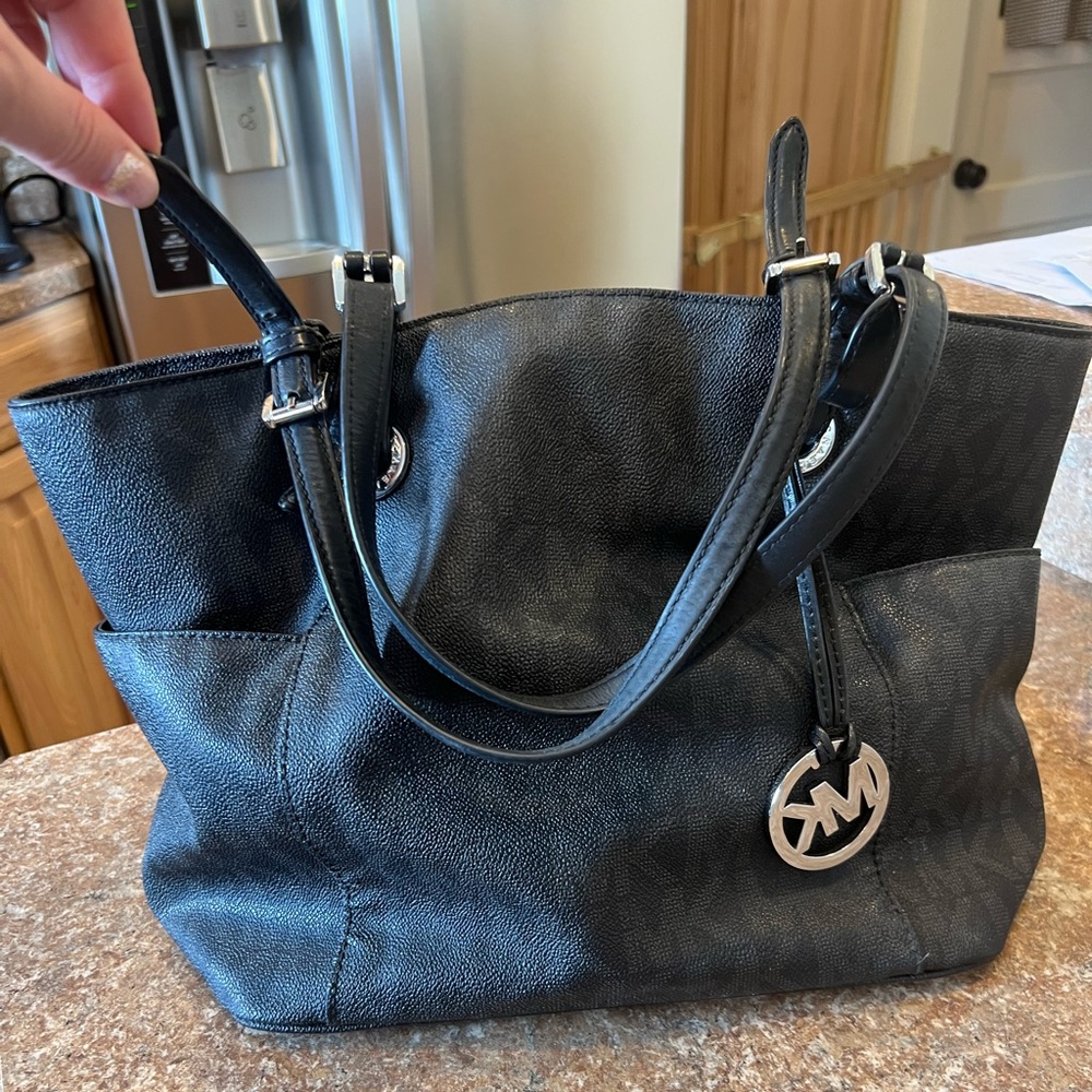 Michael Kors black leather purse
